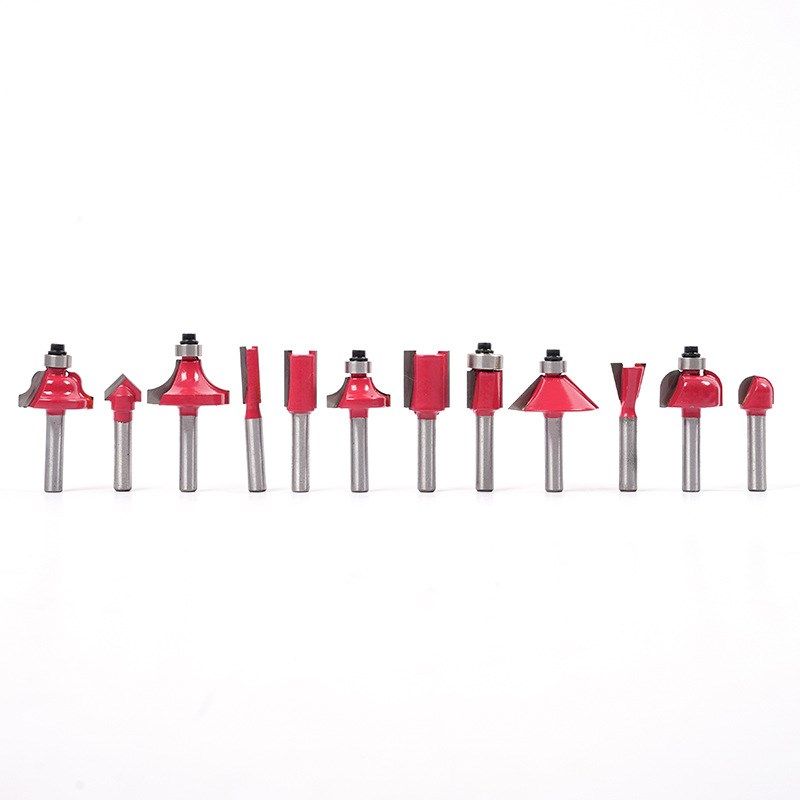 恒旺12件套铣刀套装 木工铣刀套装修边机雕刻机钨钢合金刀头
