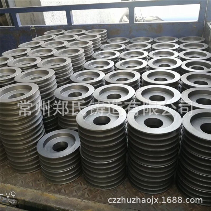 铸铁材质机床通用同步带轮三角带轮加工供应皮带轮常州生铁铸件厂