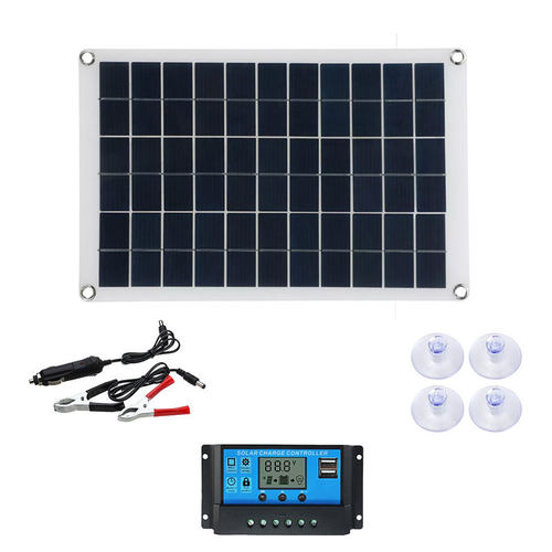 跨境多晶20w solar panel kit complete 柔性光伏板控制器套