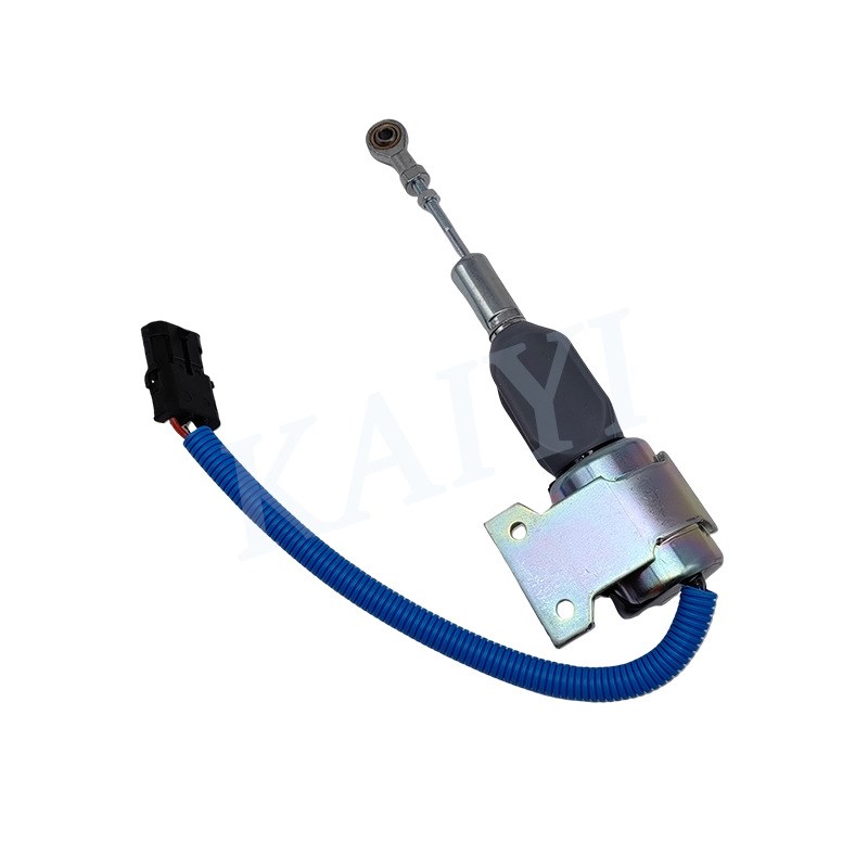 挖机配件现代R210/220-5-7/4BT/6BT5.9熄火电磁阀3932530/24V