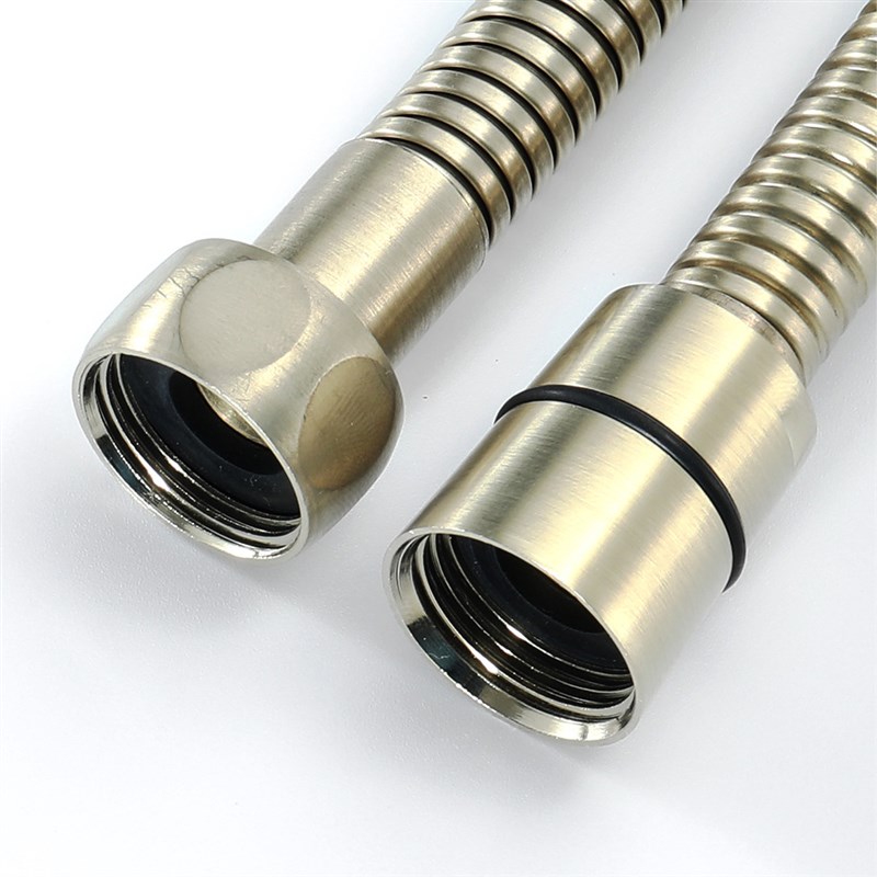 淋浴房浴室手持花洒喷头不锈钢拉丝锆金金属管进水管软管水管子