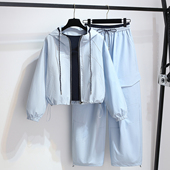 连帽外套配吊带背心弯刀裤 子女2026春季 新款 工装 又a又飒三件套装