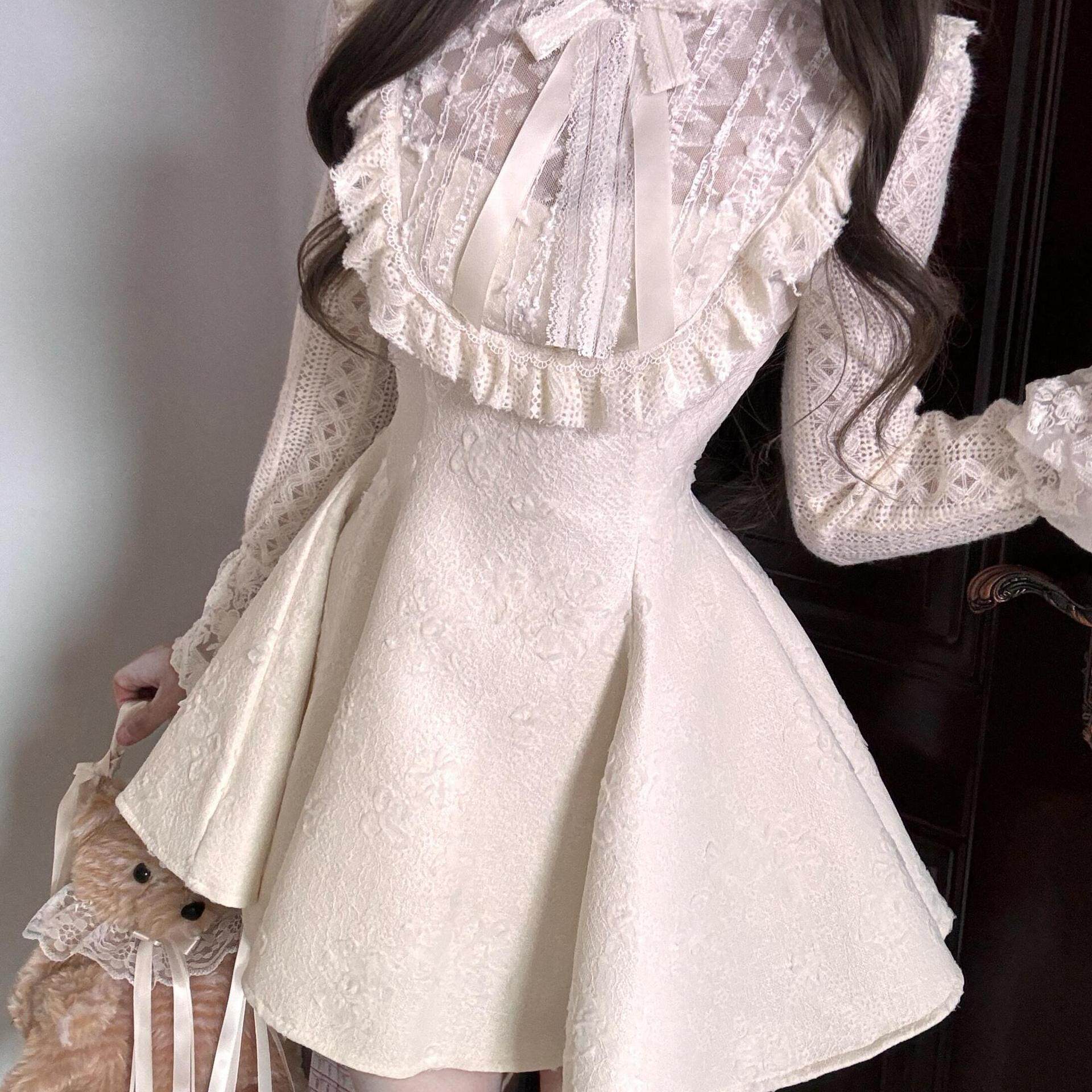 小香风法式收腰连衣裙女