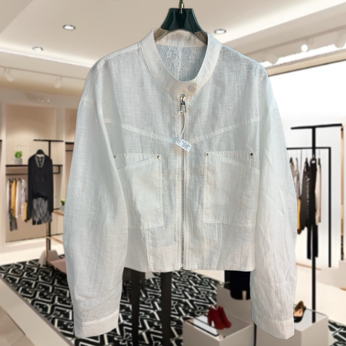 高端衣服南油欧货2026新款防晒醋酸透气蕾丝拼接显瘦短外套女