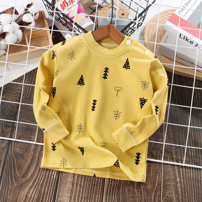 宝宝纯棉秋衣春秋冬打底上衣睡衣