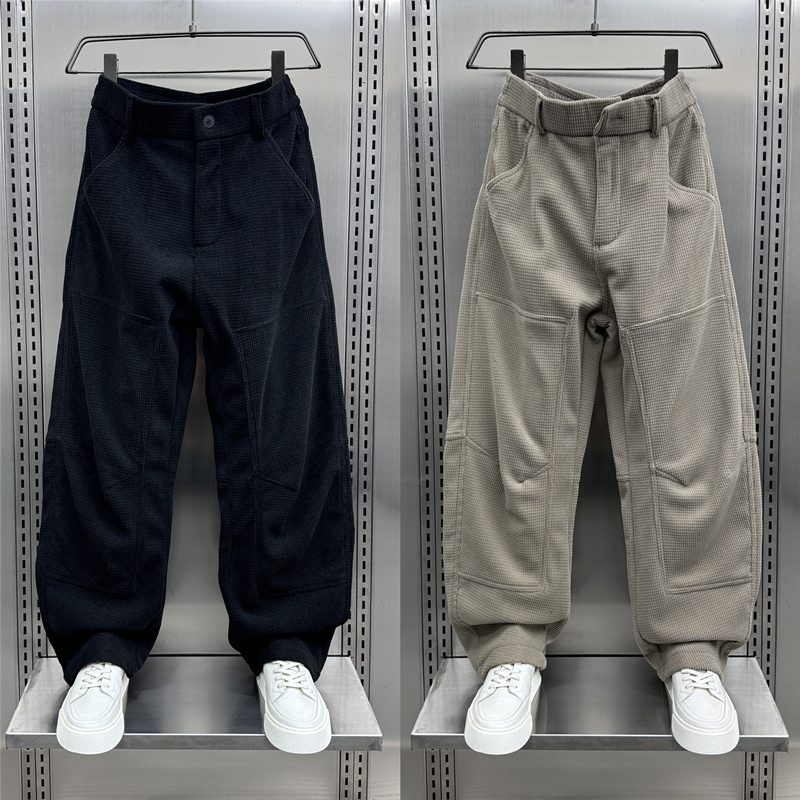 男裤2024秋冬新款弯刀裤灯芯绒