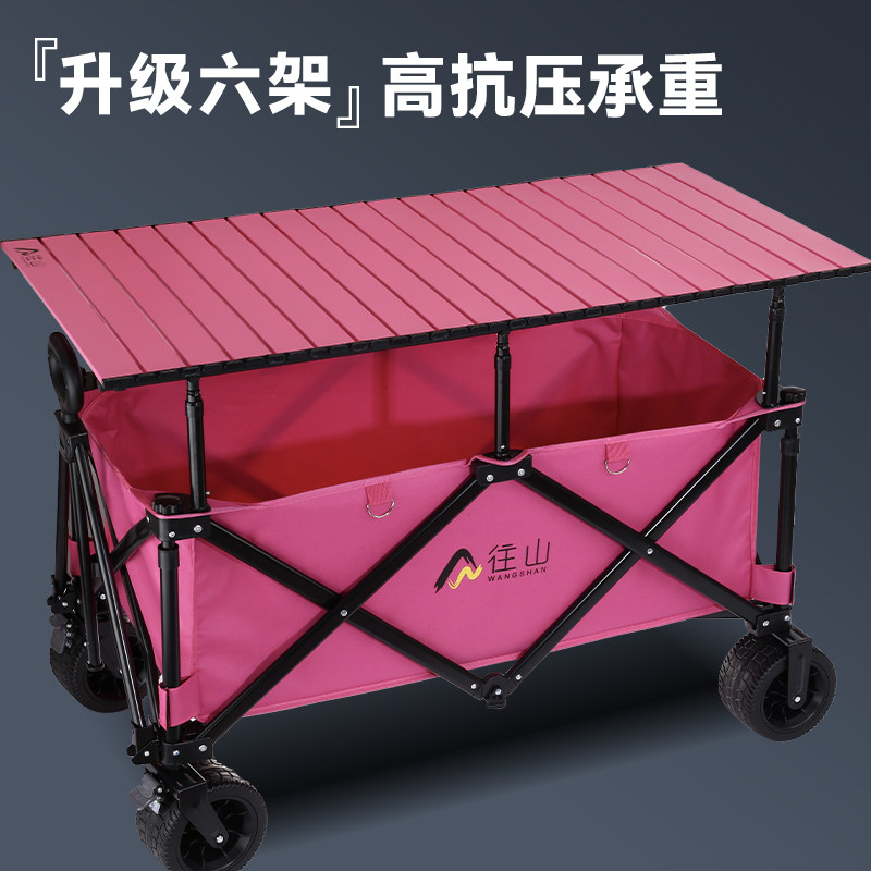 露营摆摊小推车商用网红夜市折叠创业移动野营户外野餐聚会露营车