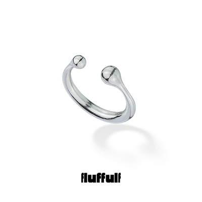 fluffulf纯银可调节戒指