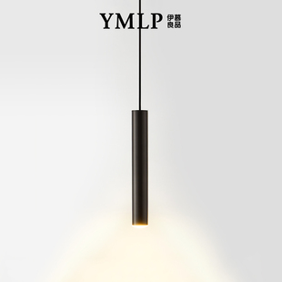 全铜后现代北欧极简线条意式长形餐厅吧台灯卧室床头楼梯复式吊灯