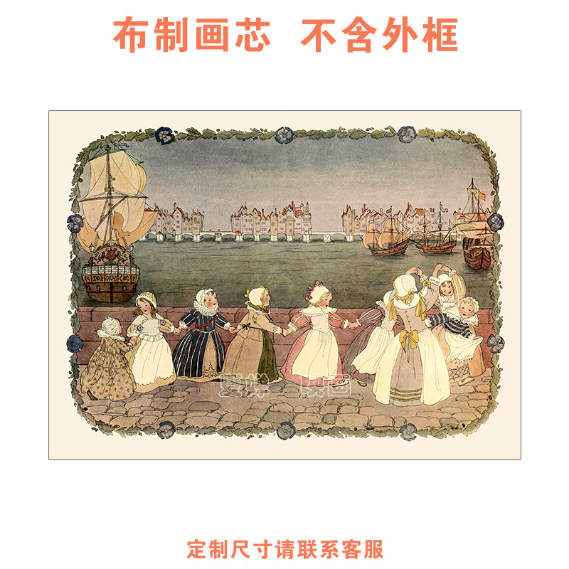 复古童话装饰画芯欧式卧室床头小众风挂画儿童房摆画餐厅过道壁画图片