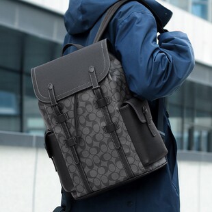 通勤双肩包男上班办公商务电脑背包户外大容量多功能高级感男背包
