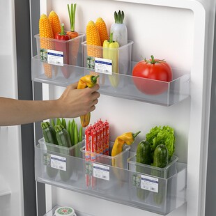 厨房侧门收纳盒储物整理保鲜内侧神器冰箱食品级侧面分装门上盒子