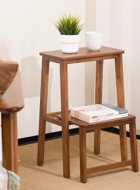 实木梯凳两用可折叠两步梯子家用多功能梯子凳爬梯凳登高稳步梯凳