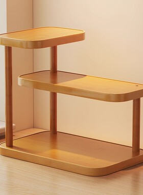 桌面置物架多层杯子收纳架台面工位水杯咖啡杯茶具办公桌上盆栽架