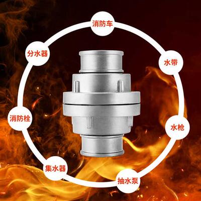 消防水带接头65水管水带配件水龙带2寸2.5寸异径转换接口快速接扣