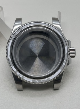 40mm表壳120click代用水鬼精钢表壳 蓝宝石玻璃 适装NH34NH35机芯