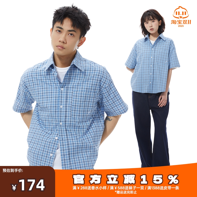 GOODLIVEABLEBoxy格纹短袖衬衫