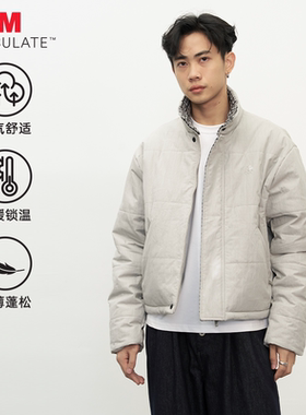 GOODLIVEABLE 3M新雪丽哈灵顿立领棉服男秋冬重磅老钱风保暖外套