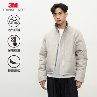 GOODLIVEABLE 3M新雪丽哈灵顿立领棉服男秋冬重磅老钱风保暖外套