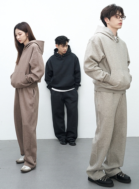 GOODLIVEABLE 360G空气层BOXY套头卫衣休闲套装潮微宽松直筒卫裤