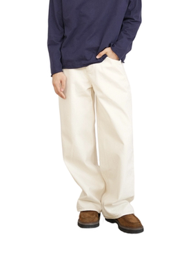 GOODLIVEABLE 美式窄幅赤耳白牛loosefit休闲裤直筒复古牛仔裤潮