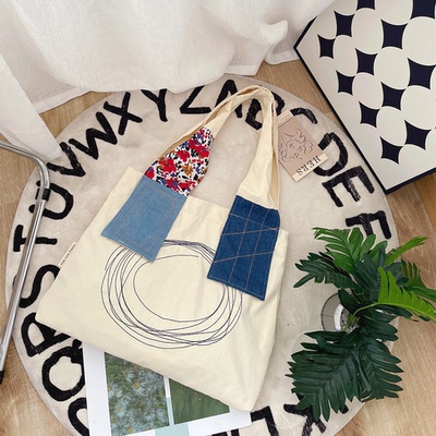 一只小布袋春夏新款复古帆布包女