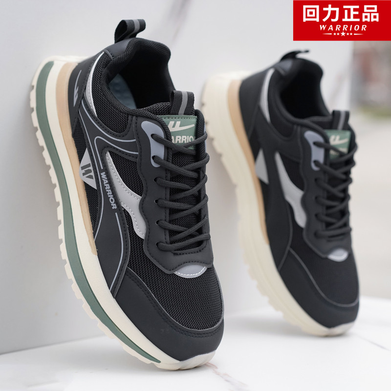 回力男鞋2026春季网面鞋男透气防臭运动鞋子男款厚底防滑休闲鞋男
