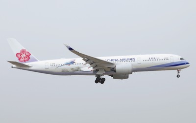 匹格中华航空空客A350蓝鹊号客机3D纸模DIY手工客机民航飞机模型