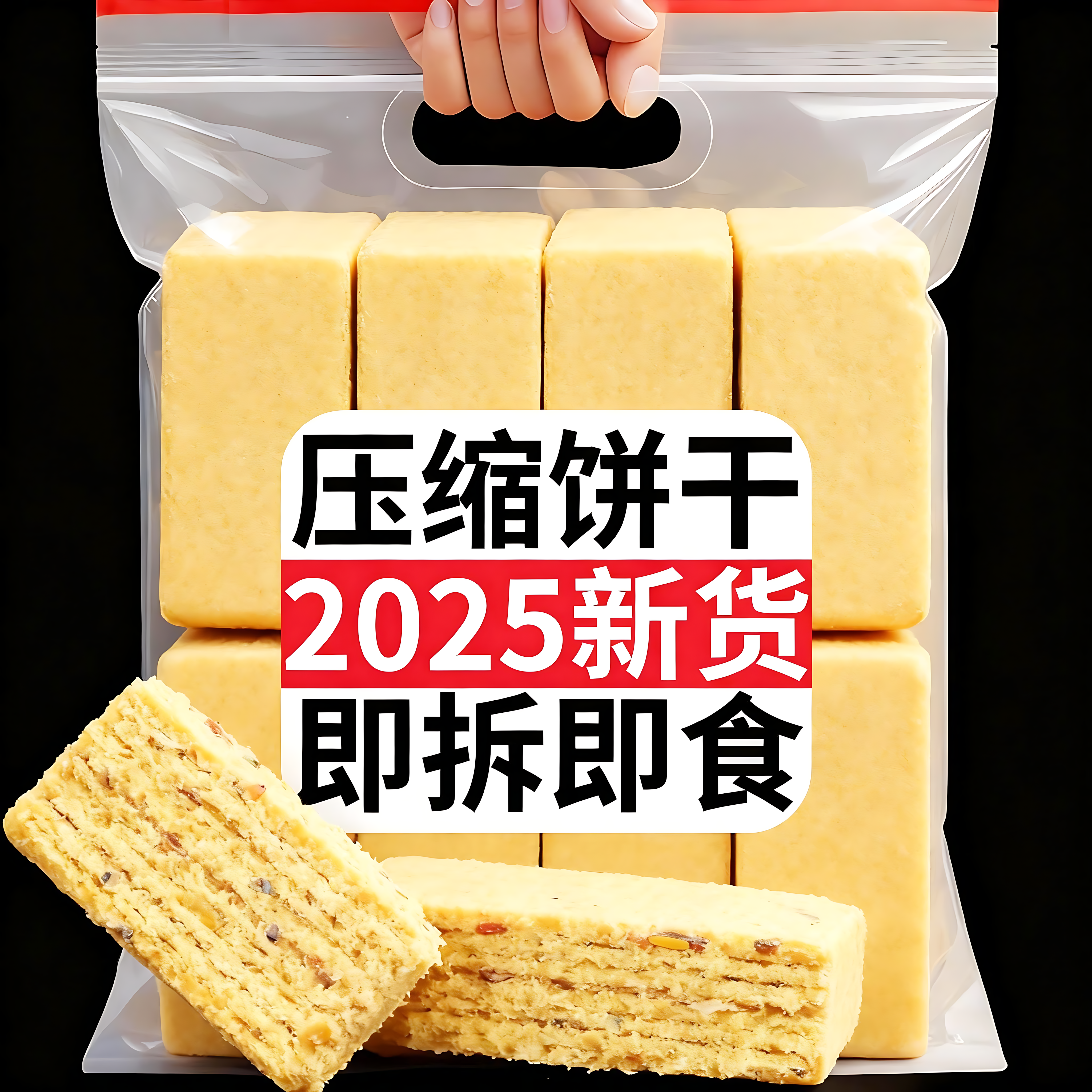 压缩饼干军正品旗舰店粮无糖低脂学生压缩饼干糖尿人专用小包装