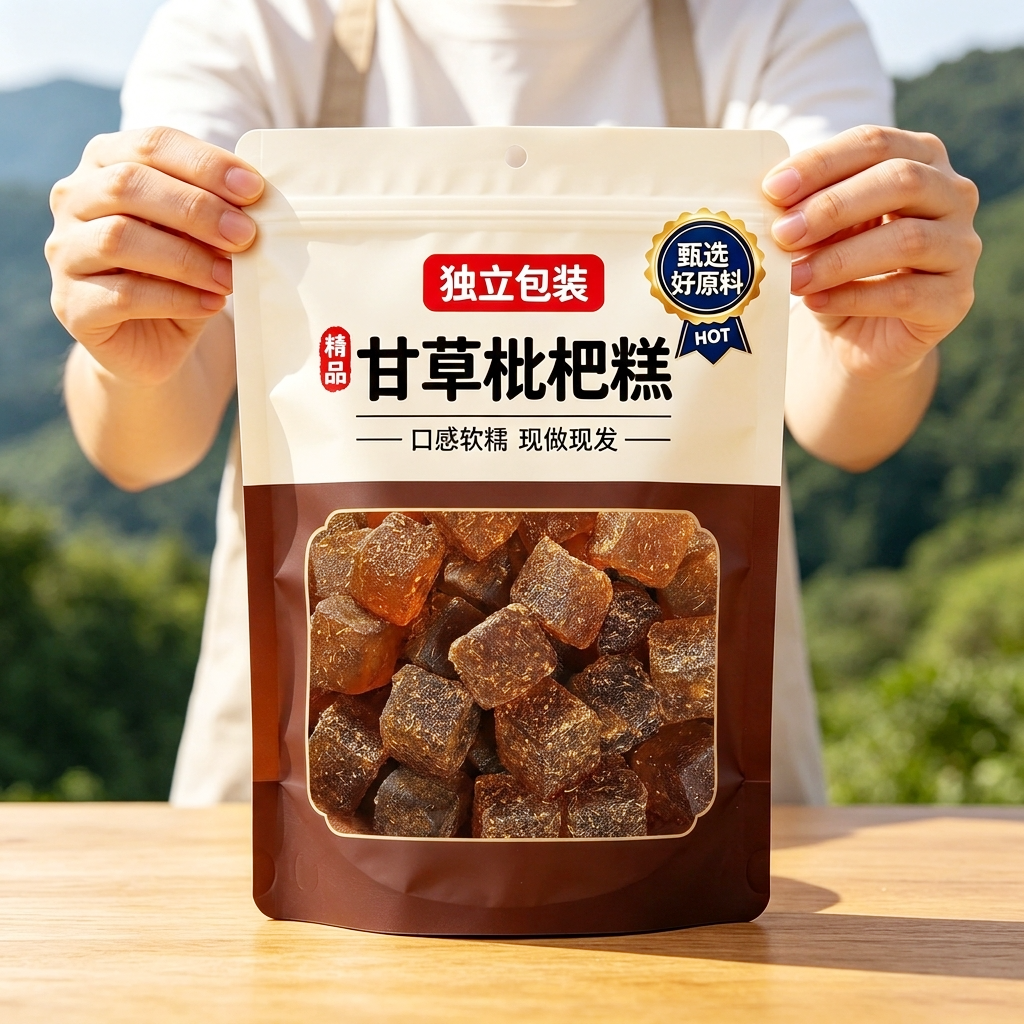 甘草枇杷软糖梨膏糖官方旗舰店罗汉果糖果健康零食批发