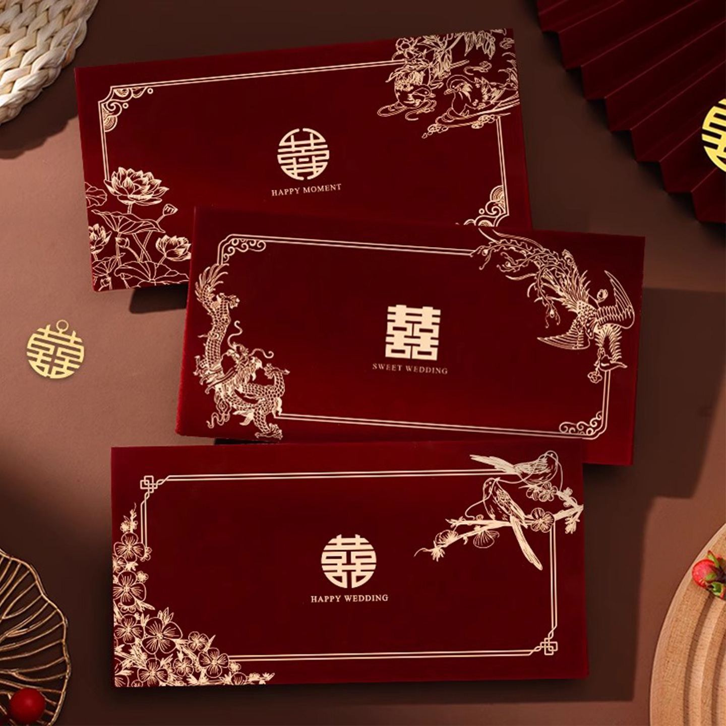 结婚红包利是封绒布款式