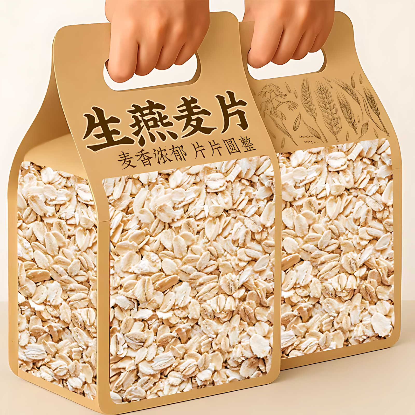 有机生燕麦片纯麦片官方旗舰店正品需煮原味代餐粗粮糖尿病人专用