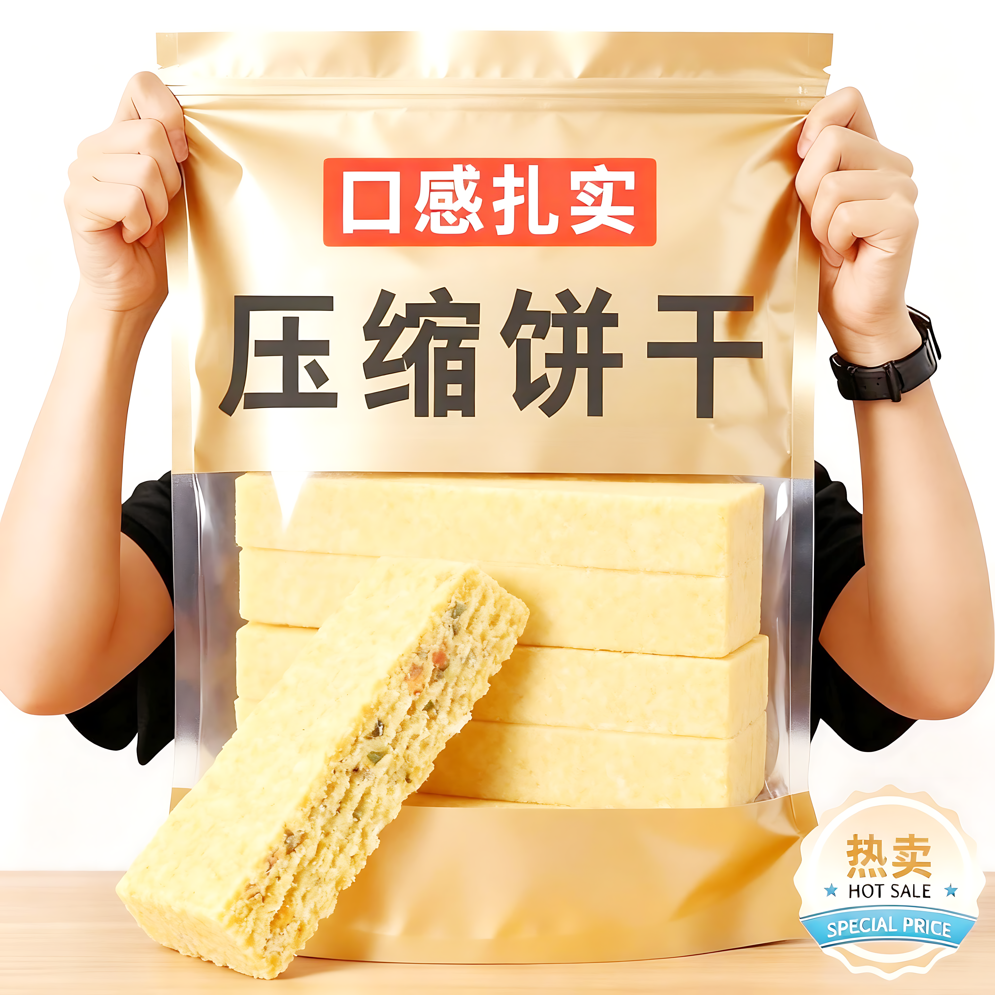 压缩饼干军正品旗舰店粮无糖低脂学生压缩饼干糖尿人专用小包装