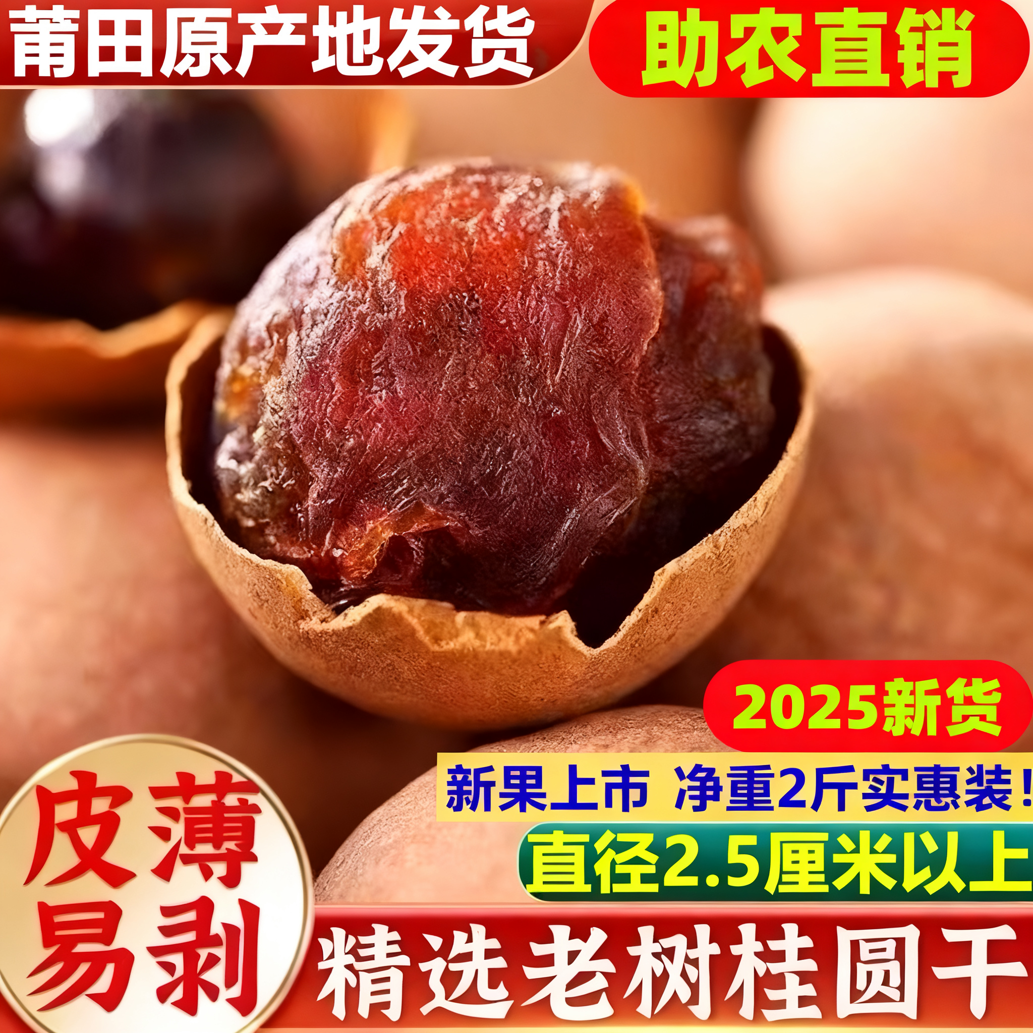 新货莆田桂圆干核小肉厚