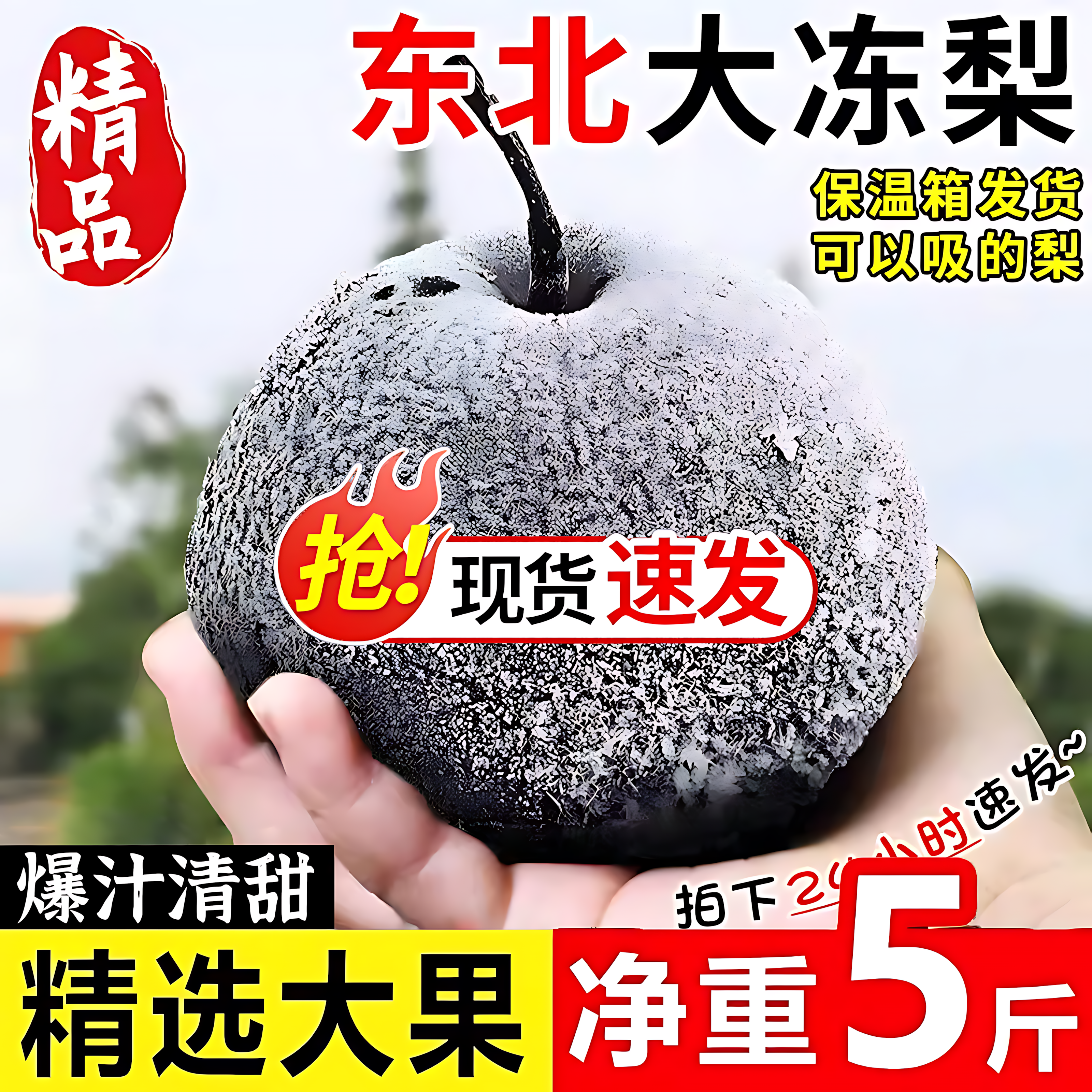 东北大黑梨特产冻梨苹果梨