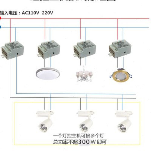 遥控灯开关 无线220V车库家用卧室照明免改线灯具电灯接收器模块