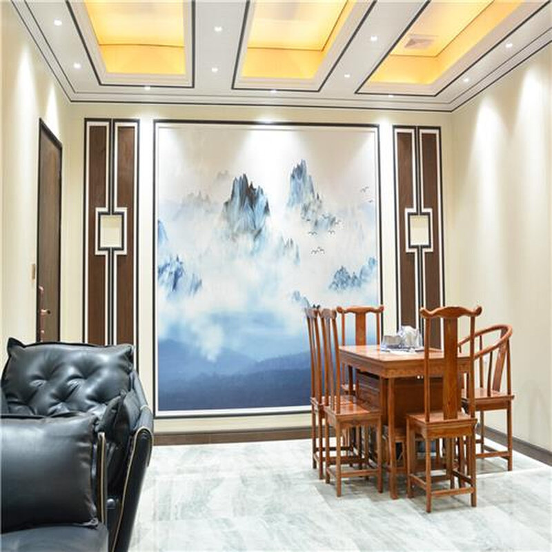 客厅电视背景墙竹木纤维集成墙板环保材料卧室沙发u背景板壁画i.