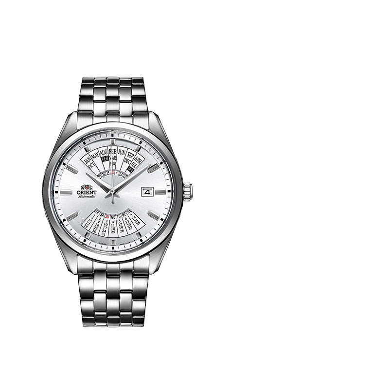 【圣诞礼物】东方双狮全自动机械表男万年历手表时尚商务钢带腕表