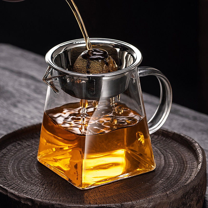 茶具大小号公杯耐热温高硼硅玻璃加厚公道杯茶漏过滤小青柑泡茶壶