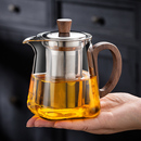 家用高档茶具加厚耐热防烫高硼硅玻璃泡茶壶不锈钢过滤茶渣冲茶器