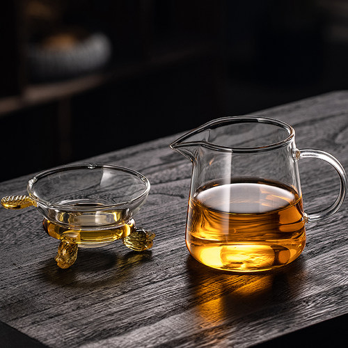拾茗高硼硅玻璃加厚公道杯分茶器