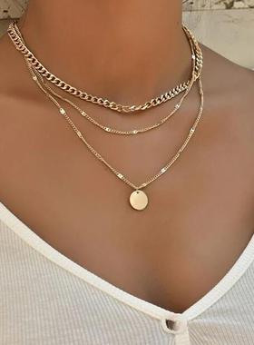 Womens Multi-Layer Necklace Clavicle Chain