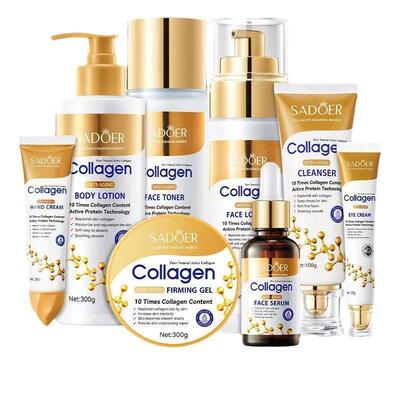 Collagen skin care product set cleansing rejuvenating facial
