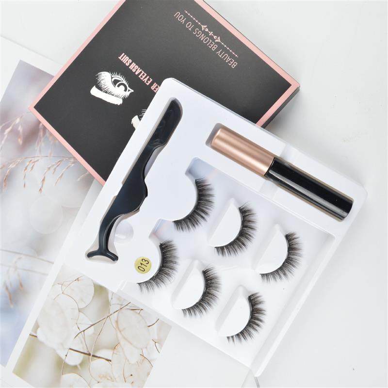 Magnetic False Eyelashes Eyeliner Eyelash Curler Set 眼线液