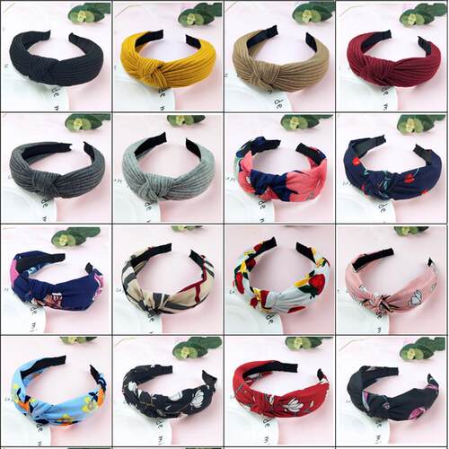 Lady Hair Hoop Top Knot Turban Headband Elastic Hairband Hai