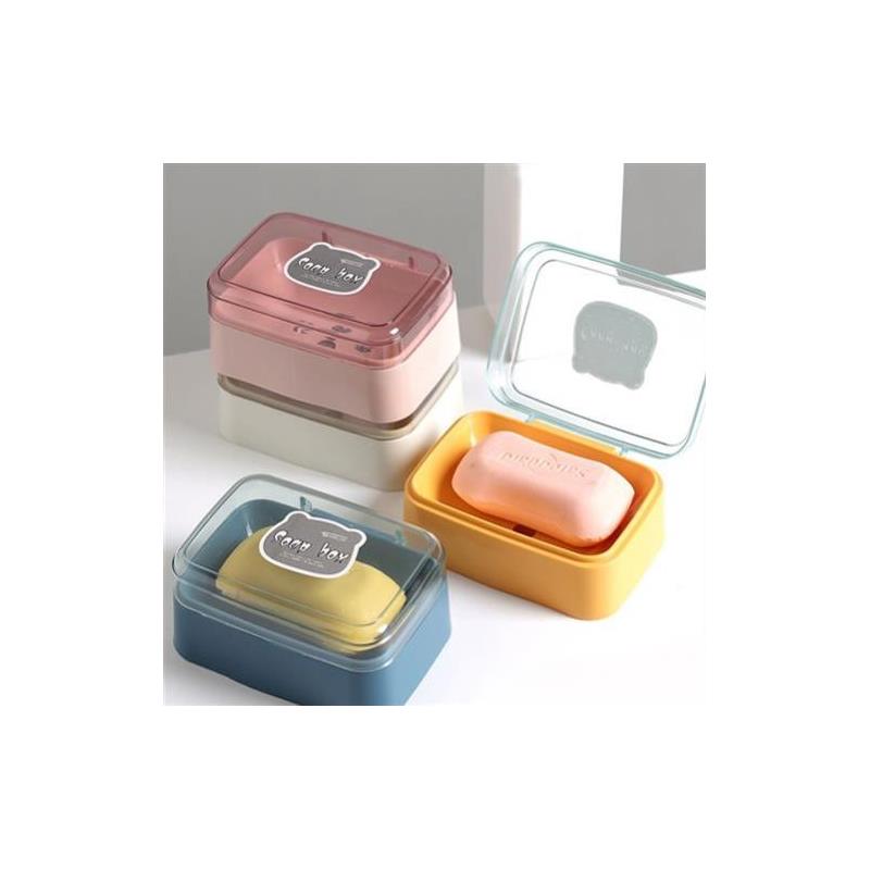 Square Soap box Drain Holder No punching sponge storage香皂图片