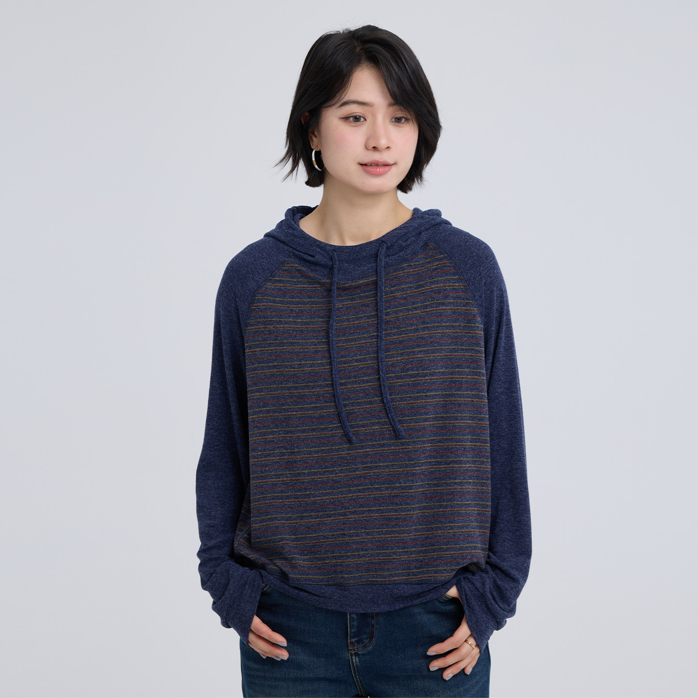 无色无味新款女士羊毛衫冬季打底针织衫时尚条纹遮肚毛衣连帽上衣,女装/女士精品,毛衣,淘宝优惠券,粉丝福利购,淘宝优惠卷