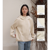 无色无味25年新款 连帽翻领女士外套 棉感舒适休闲摇粒绒加厚拉链款