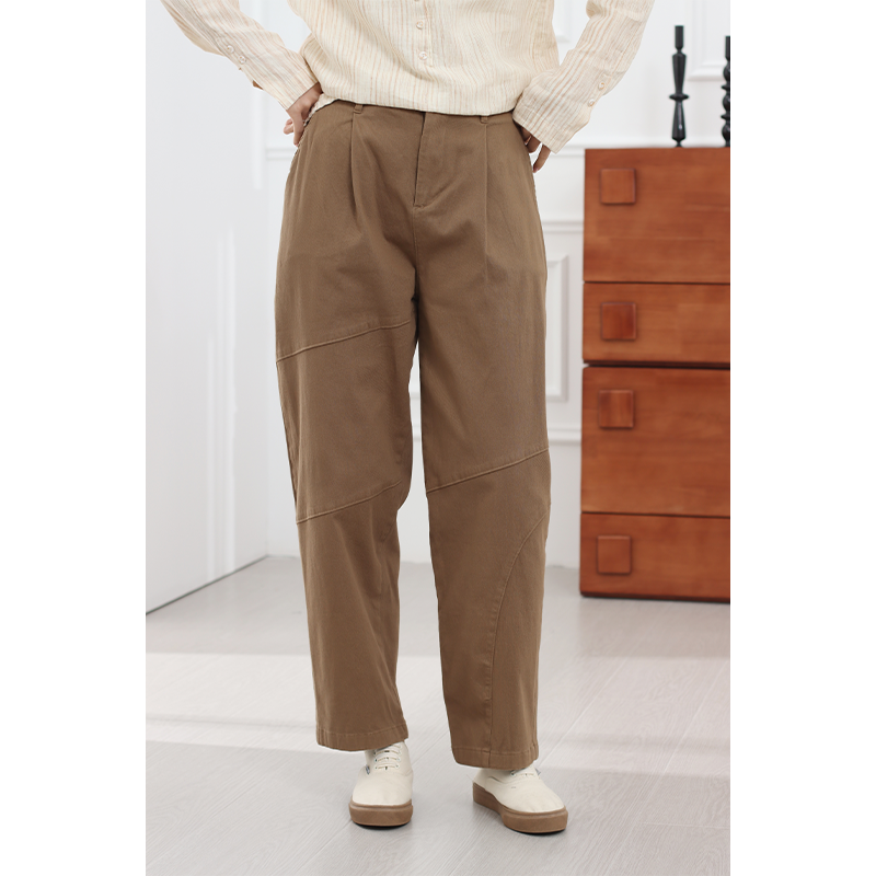 无色无味简约直筒高腰休闲裤