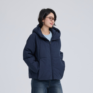 棉袄休闲风棉衣连帽保暖夹棉外套女 2025新款 无色无味短款 棉服女款